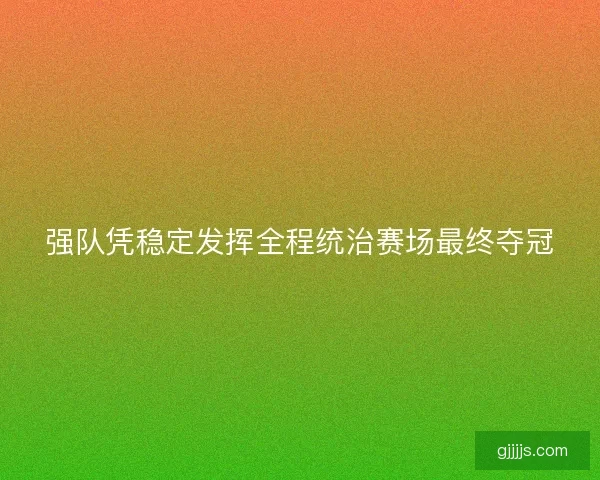 强队凭稳定发挥全程统治赛场最终夺冠